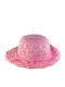Παιδικό Καπέλο Ψάθινο Hand Made Ροζ