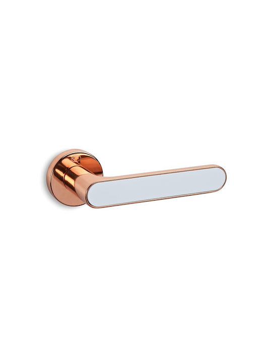 Convex Lever cu Rosette Copper