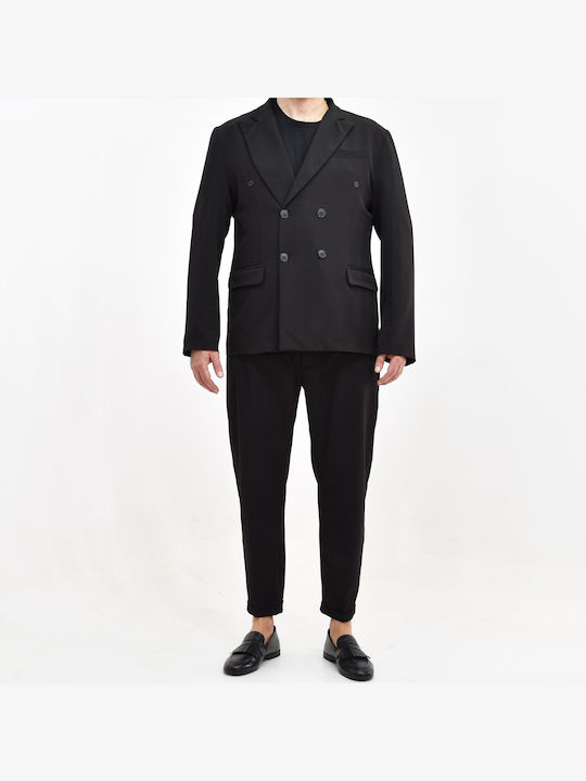 Aris Tsoubos Men's Suit Καλοκαιρινό Ανδρικό Κοστούμι Μαύρο