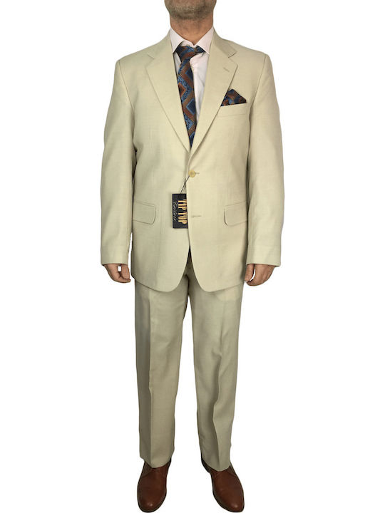 Tip Top Tailors Costum Bărbați Beige
