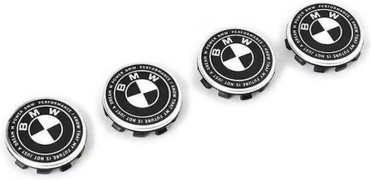 Radnabenkappen Bmw mit Innendurchmesser 68mm Schwarz 4Stück