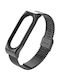 Mijobs Armband Rostfreier Stahl Schwarz (Mi Smart Band 5/Mi Smart Band 6)