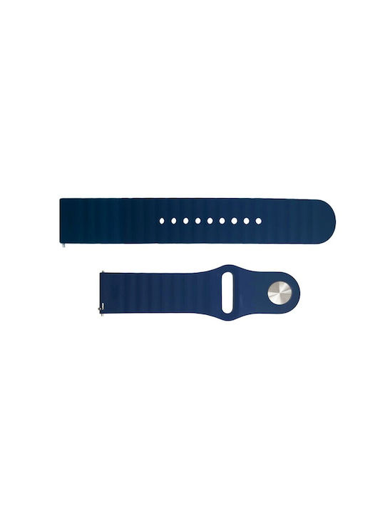 Ribbed Curea Silicon cu Pin Albastru (Amazfit GTR 42mm)