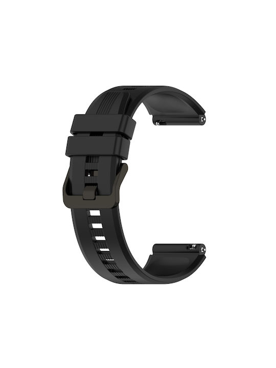Με Οριζόντιες Γραμμές Λουράκι Μαύρο (Realme Watch S)
