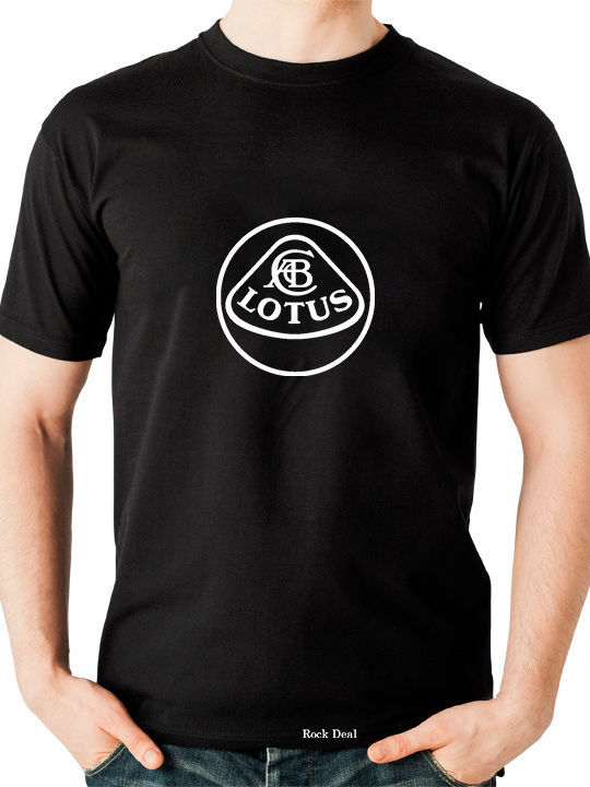 Lotus T-shirt Schwarz Baumwolle