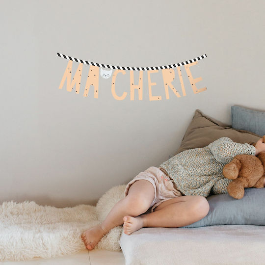 Mimi'lou Autocolant Decorativ pentru Copii Perete Easy "ma Cherie" 21x58buc