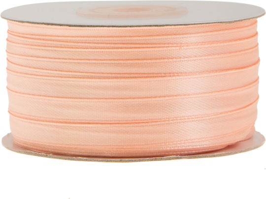 Satin,σατεν Band Doppelseitig Monochrom Rosa 100meters mit Breite 6mm