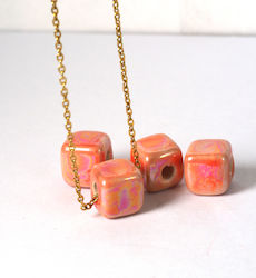 Ceramic Craft Bead Pink