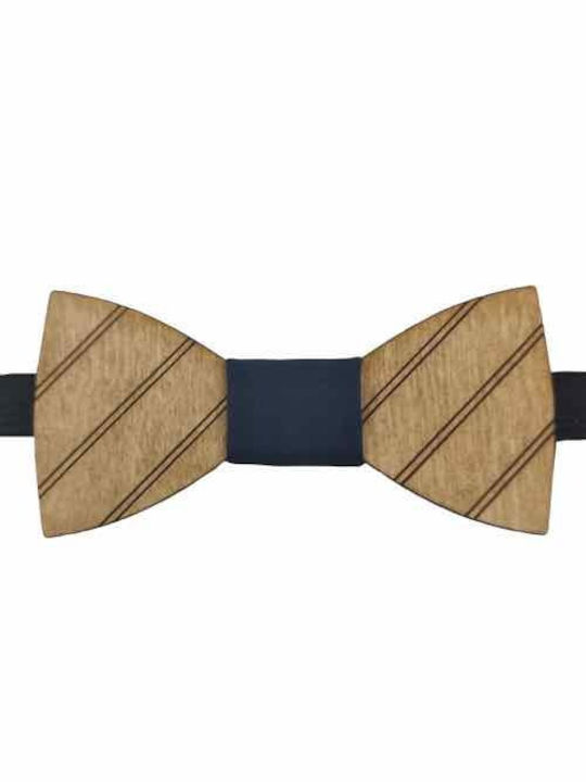 Bonjour Bebe Kids Wooden Bow Tie "0002" Brown