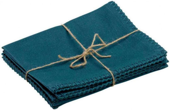 Winkler Delia Paon Platzdeckchen Stoff Blau 45x33cm 4Stück