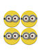 Koupakoupa Minions Заоблено Сувенир Дърво Жълт 4бр