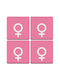 Koupakoupa Wooden Pink Coasters Female 4pcs