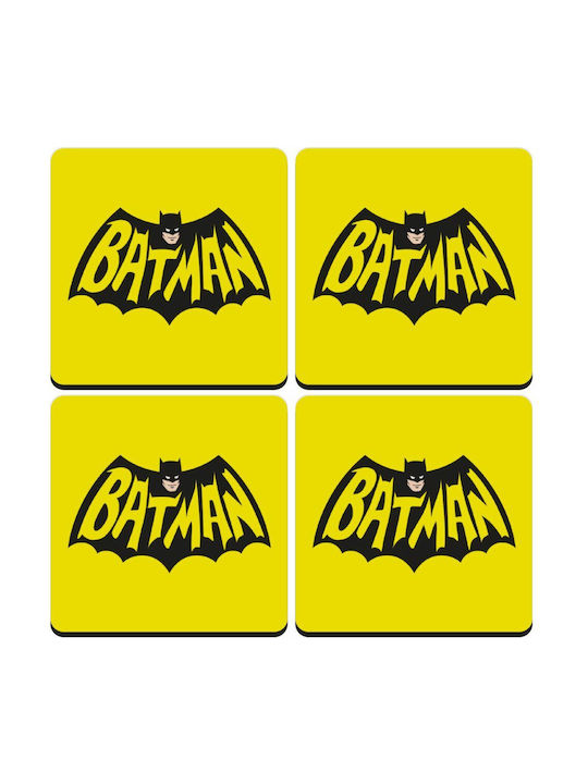Koupakoupa Batman Classic Logo Сувенир Дърво Жълт 4бр