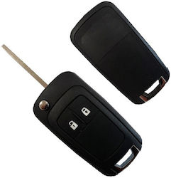 Foldable Car Key Shell with Blade with 2 Buttons for Chevrolet