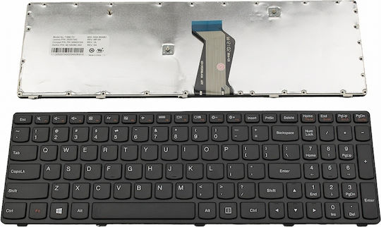 Πληκτρολόγιο Laptop για Lenovo με Πλαίσιο και Διάταξη Αγγλικά (US) σε Μαύρο χρώμα 91101