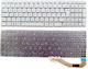 Πληκτρολόγιο Laptop για Asus χωρίς Πλαίσιο και Διάταξη Αγγλικά (UK) σε Λευκό χρώμα MP-13K96GB-920A