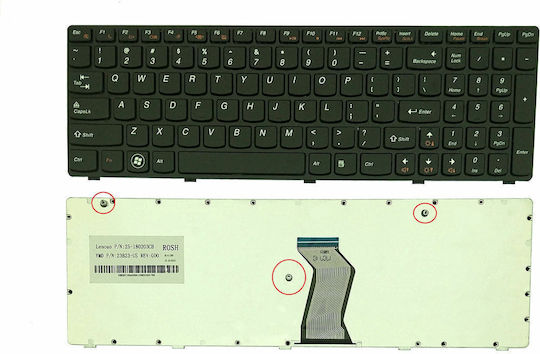 Laptop Keyboard for Lenovo without Frame in Black Color EE2494