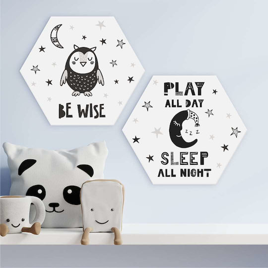 Kids Plastic Wall Painting Set 2pcs 25x22cm