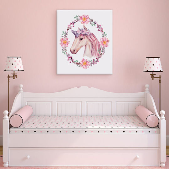 Prasco Детска Стена Unicorn In Floral Wreath 70x60бр