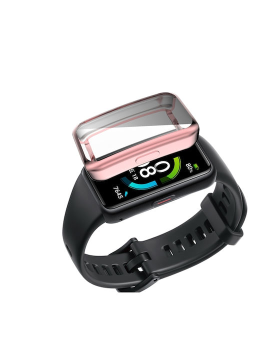 Silikonhülle in Rosa Farbe für Huawei Band 6, Huawei Band 6 Pro, Honor Band 6 Silikonhülle in Rosa Farbe für Huawei Band 6, Huawei Band 6 Pro, Honor Band 6