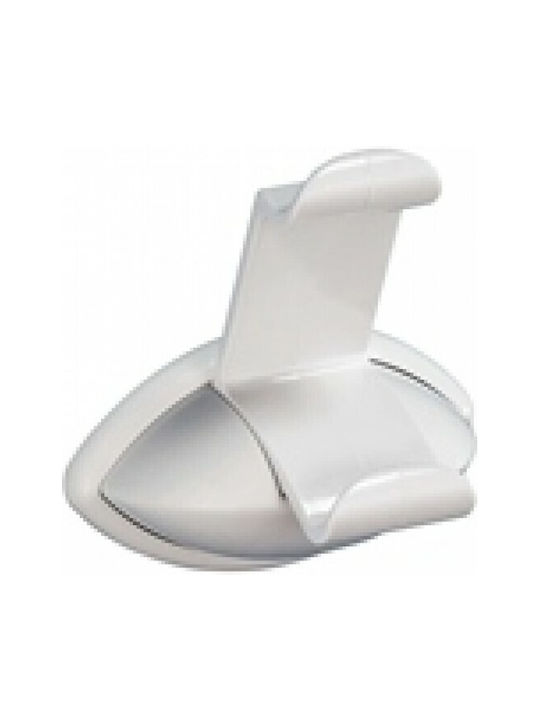 Toyma Άγκιστρο Μπάνιου Μονό με Βίδες ​11x11.5cm Λευκό