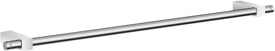 Single Wall-Mounted Bathroom Rail Silver