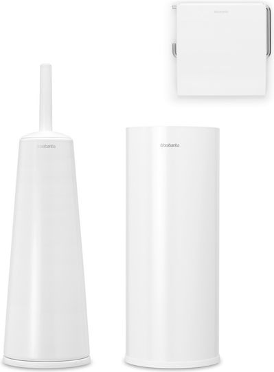 Brabantia Brabantia Badezimmerzubehör-Set Metall Weiß 3 Stück