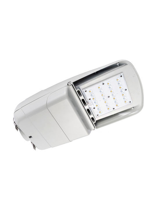 Power Led Εξωτερικό Φωτιστικό LED Δρόμου 20W με Ψυχρό Λευκό Φως IP66 Λευκό
