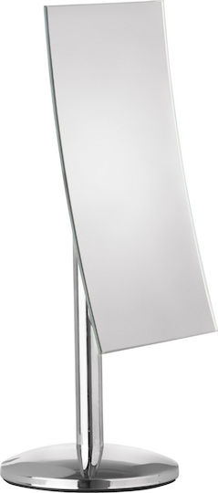 Bronze Art Schminkspiegel Tischgerät Chrome 12x28cm Silber