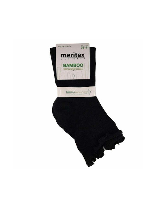 Meritex Women's Solid Color Socks BLACK