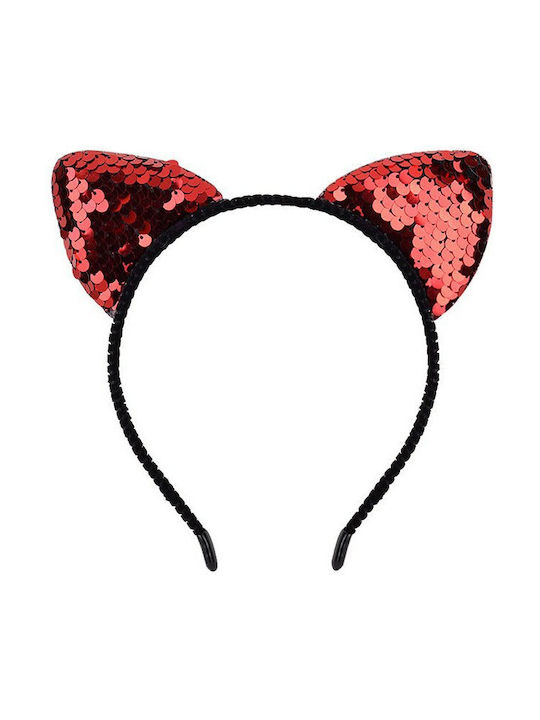 Red Kids Headband with Ears