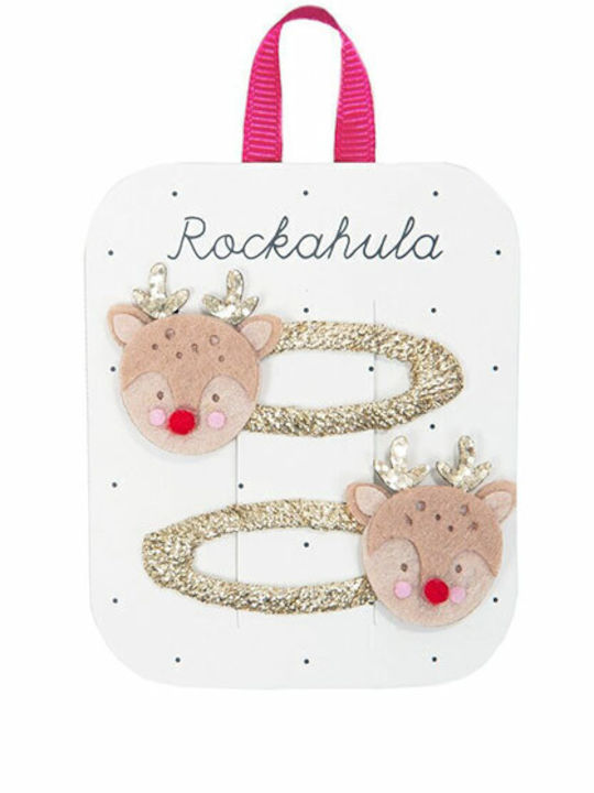 Rockahula Kids Set de Agrafe pentru Copii cu Cu clemă Animal în Culoarea Auriu 2buc