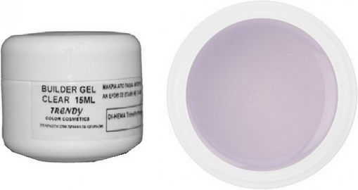 Trendy Color Cosmetics Clear-15ml Builder Gel Νυχιών Διάφανο 15ml