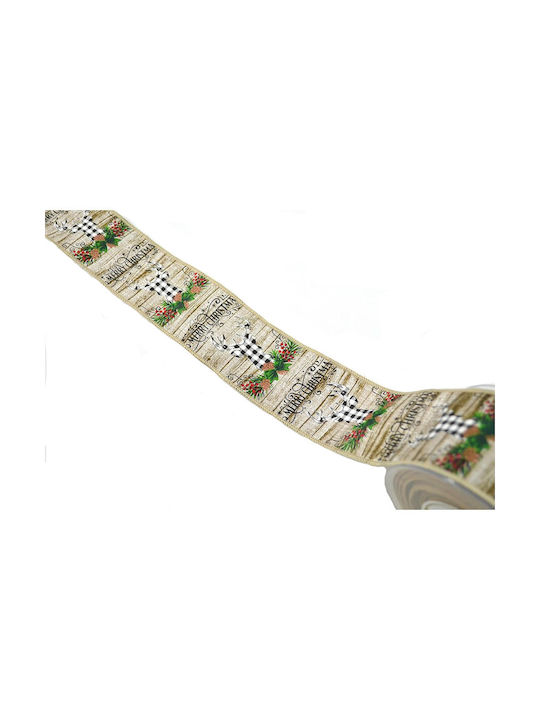 Crăciun Panglică "merry Christmas" Multicoloră 900x6cm 1buc