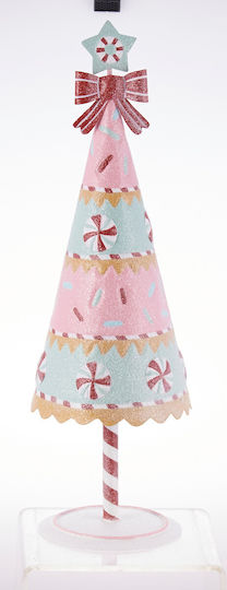 Decorațiune de Crăciun Metalic Braduleț 47cm. Pink