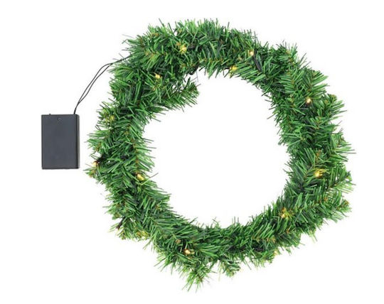 blokker Weihnachtsdekoration Kranz Beleuchtet Batterie mit Durchmesser 40cm.