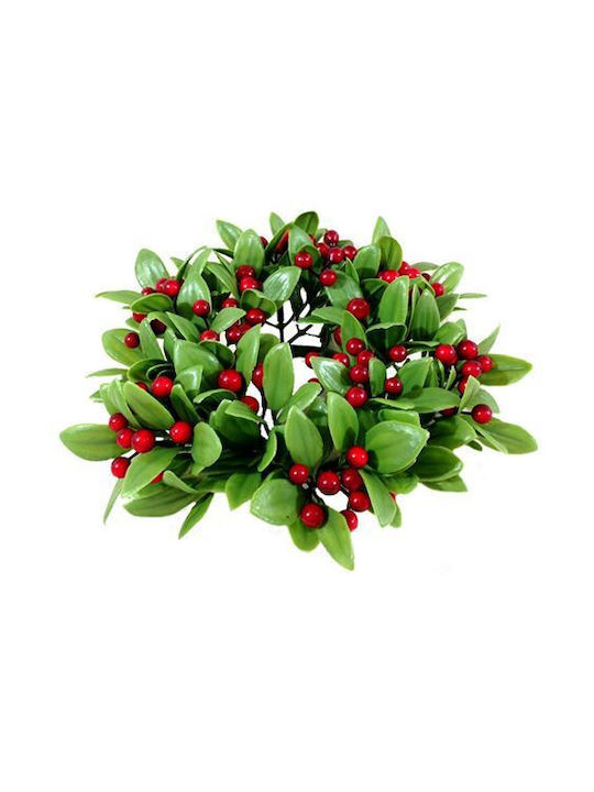 EDG Christmas Green Candlestick 20cm