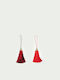 Christmas Figure Ceiling Pendant Red Height 9cm 6pcs