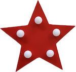 Wood Christmas Decorative Pendant Star Red