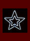 Plastic Illuminated Christmas Decorative Pendant Star White