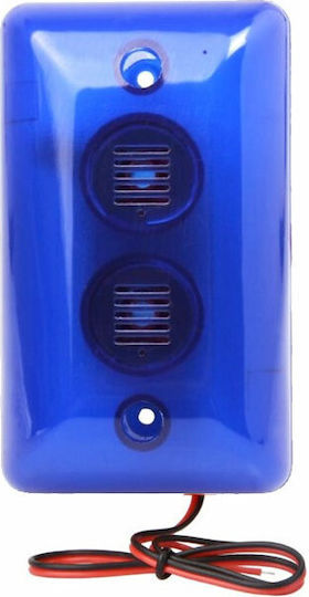 Alarm Siren Indoor 110dB 12V with Albastru Light 7.2x12.3cm