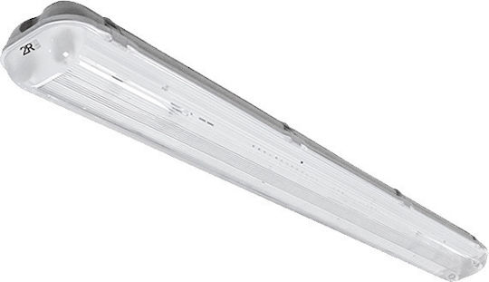 Power Led Φωτιστικό Σκαφάκι Εξωτερικού Χώρου με 2 Θέσεις για Λάμπες LED T8 150εκ.