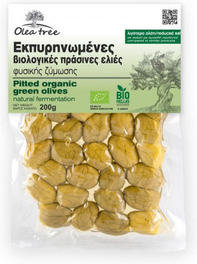 Olea Tree Organic Pitless Green Olives 200gr