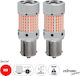 GloboStar Lamps Car BA15S Canbus LED Red 12V 28W 2pcs