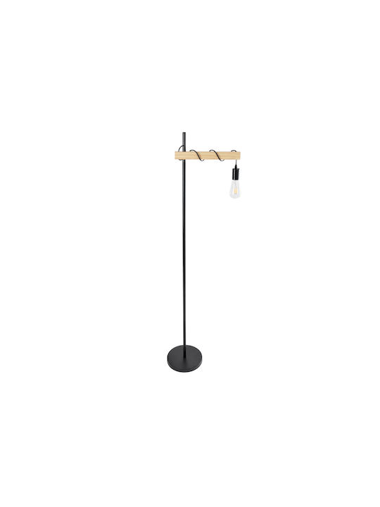 GloboStar Mindelo Floor Lamp H150xW35cm. with Socket for Bulb E27 Black
