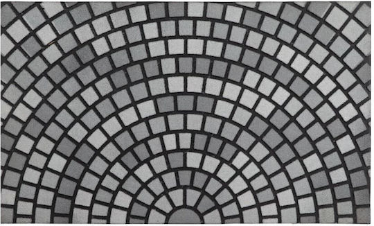 Evideco Fußmatte aus Gummi Mosaik Grau 45x75cm Grau