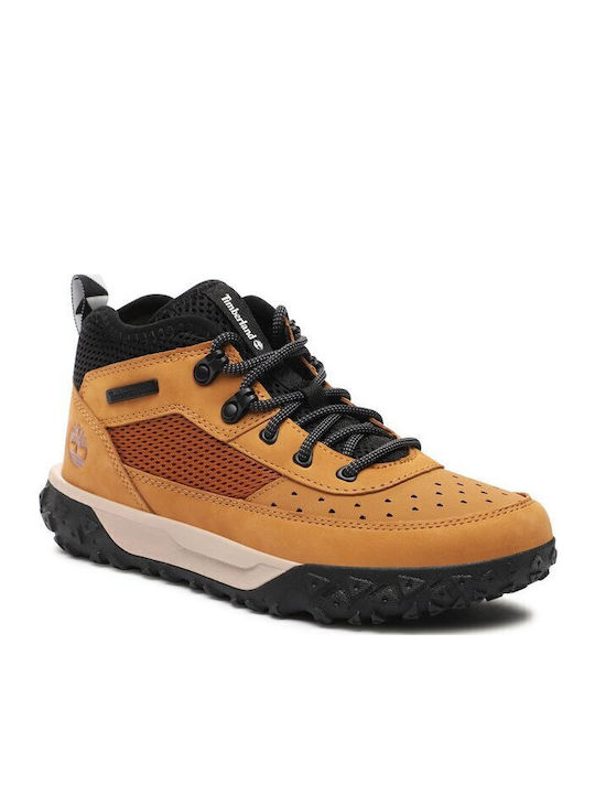 Motion 6 Leather Kids Boots with Laces Brown