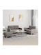 Living Room Furniture Set 2-Seater & 2-Seater & Stool Taupe