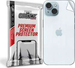 GrizzGlass Back Protection Skin for Apple iPhone 15 Transparent