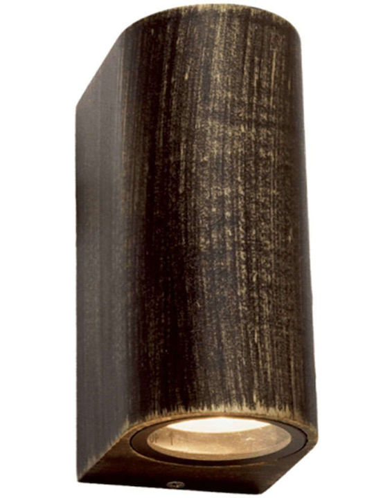 Aca Wandmontiertes Außen-Spotlight GU10 IP65 Doppelstrahl 9.2x5.8x15εκ.